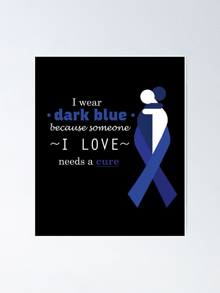 "Colon Cancer Shirt Survivor Colorectal Cancer Blue Ribbon