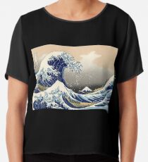 'The Great Wave Off Kanagawa' by Katsushika Hokusai (Reproduction) Chiffon Top