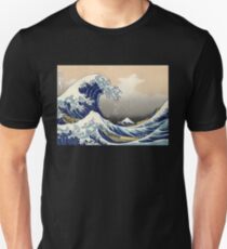 "Die große Welle vor Kanagawa" von Katsushika Hokusai (Reproduktion) Unisex T-Shirt