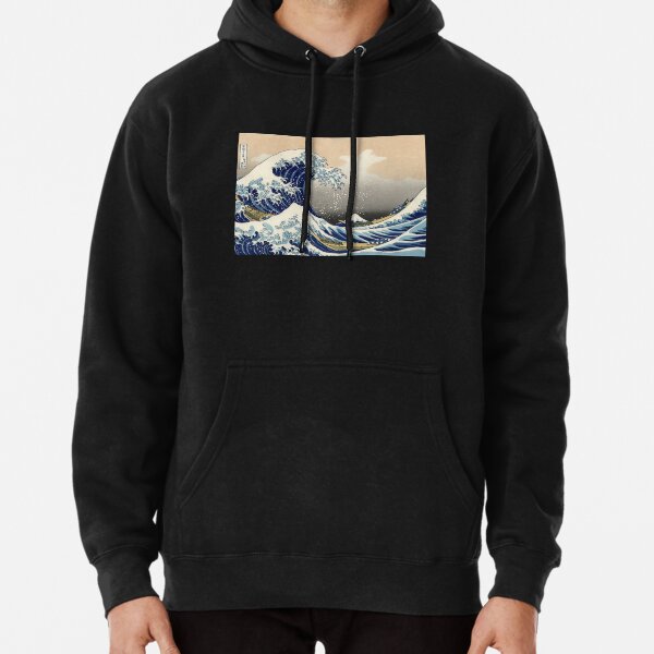 'The Great Wave Off Kanagawa' by Katsushika Hokusai (Reproduction) Pullover Hoodie