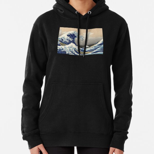 'The Great Wave Off Kanagawa' by Katsushika Hokusai (Reproduction) Pullover Hoodie