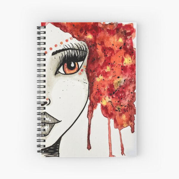 Girl on Fire Goddess Girl Spiral Notebook