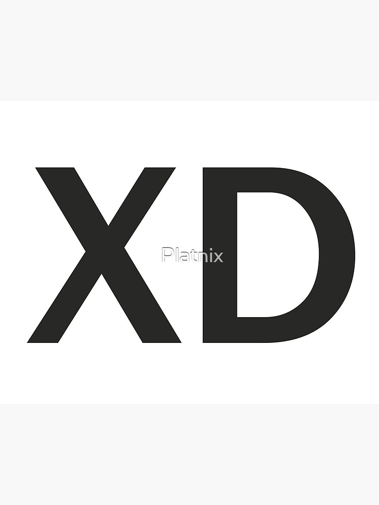 "XD Text Face Emoticon/Emoji" Photographic Print by Platnix Redbubble