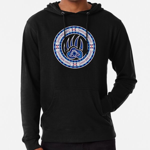 Bear Spirit Blue Lightweight Hoodie