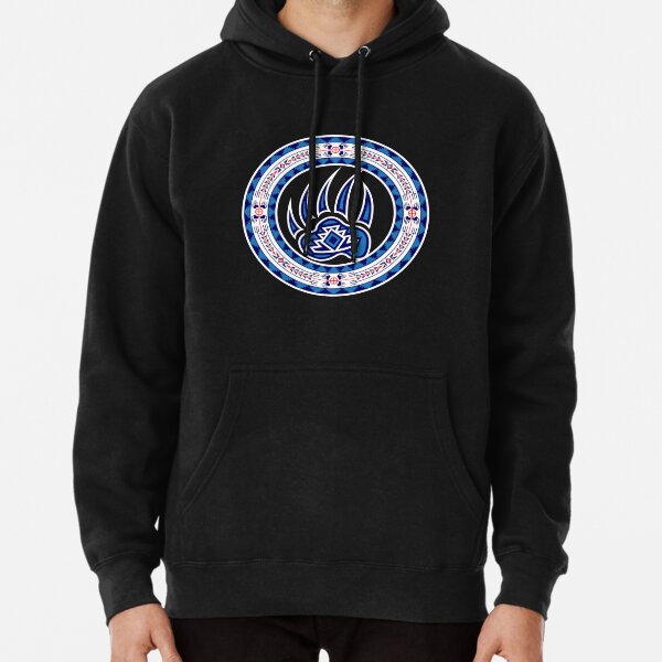 Bear Spirit Blue Pullover Hoodie