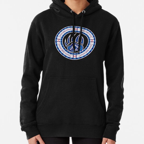 Bear Spirit Blue Pullover Hoodie