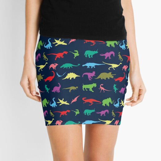 Colorful Mini Dinosaur Mini Skirt