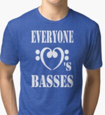 Tout le monde aime les basses T-shirt chiné