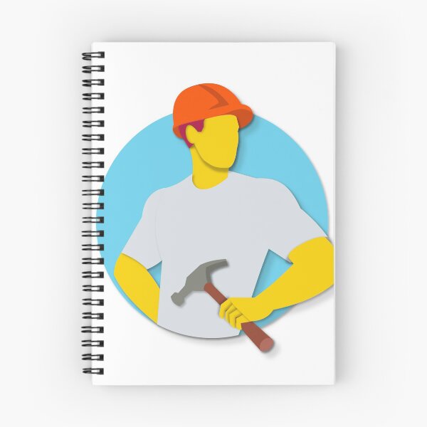 Item preview, Builder Holding Hammer Paper Cut designed and sold by patrimonio.