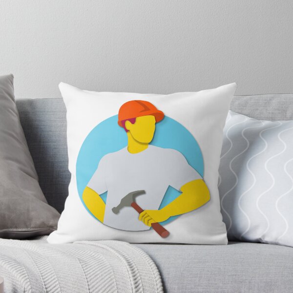 Item preview, Builder Holding Hammer Paper Cut designed and sold by patrimonio.