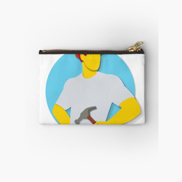 Item preview, Builder Holding Hammer Paper Cut designed and sold by patrimonio.