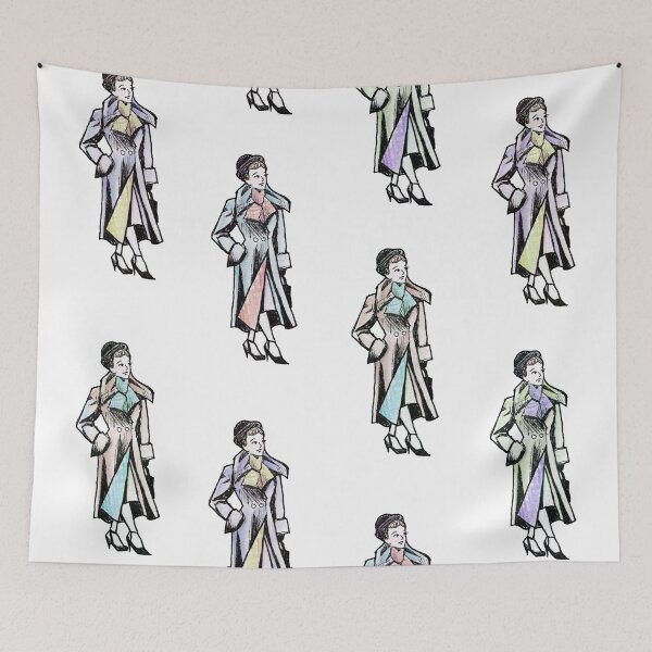 Item preview, 1940s Winter Print designed and sold by Stephanie Massie.