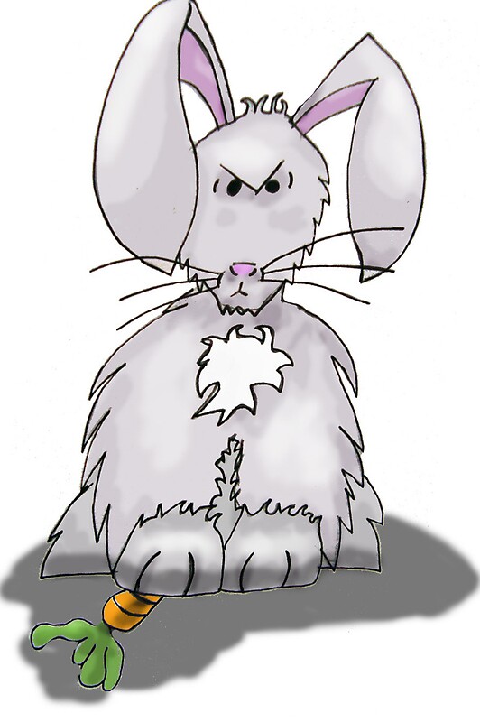 "Angry Rabbit" by MMcAllister Redbubble