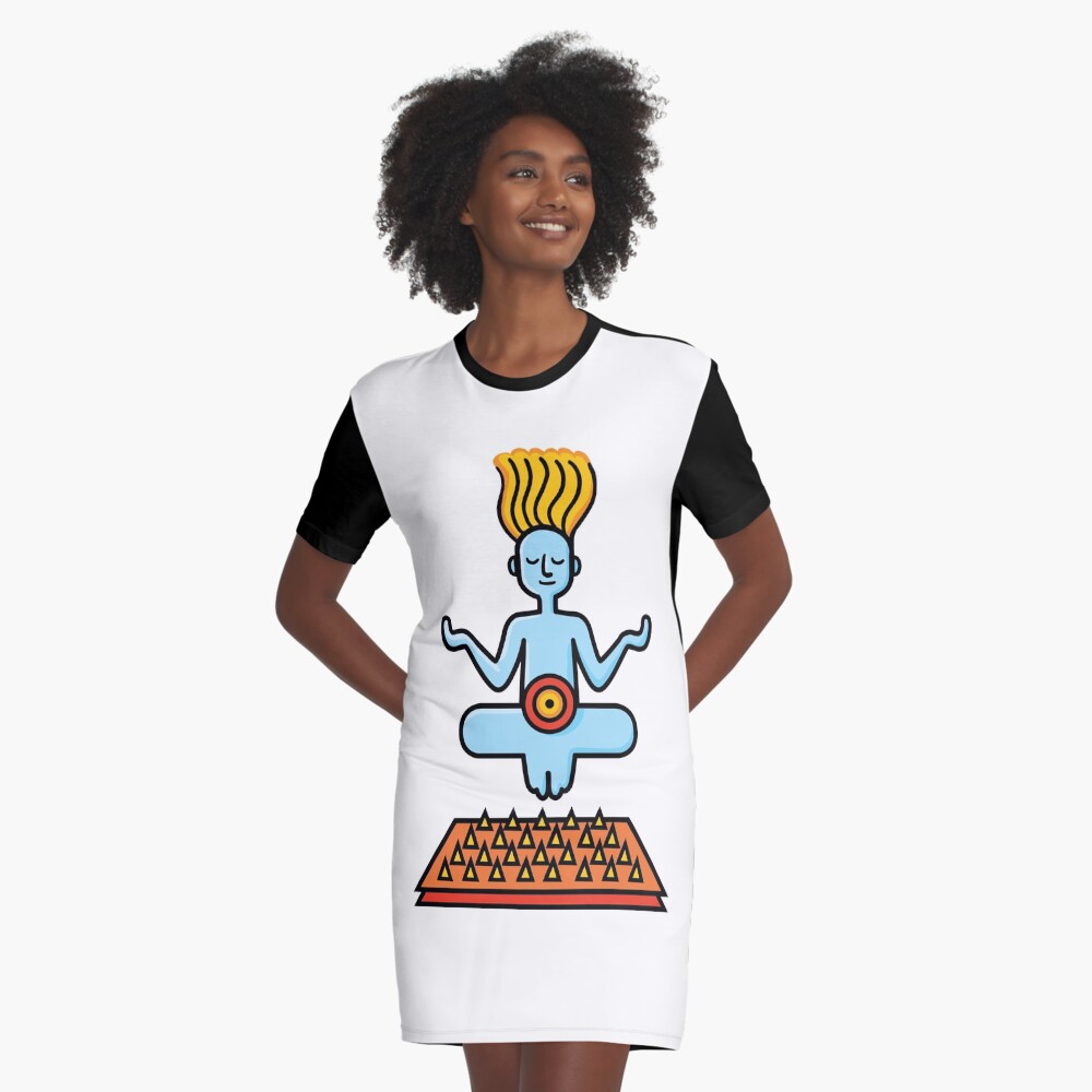 NO stress Graphic T-Shirt Dress
