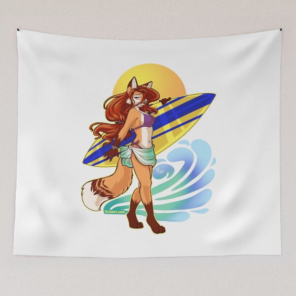Item preview, Little Surfer Fox designed and sold by Toxidevyne.