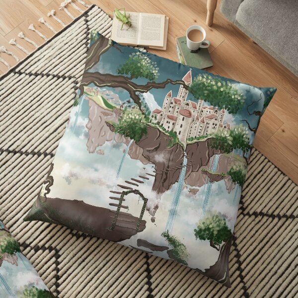 Monde imaginaire 'les îles flottantes' Coussin de sol