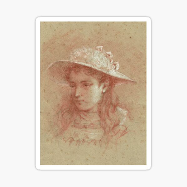 Portrait d'une jeune fille (1) Sticker