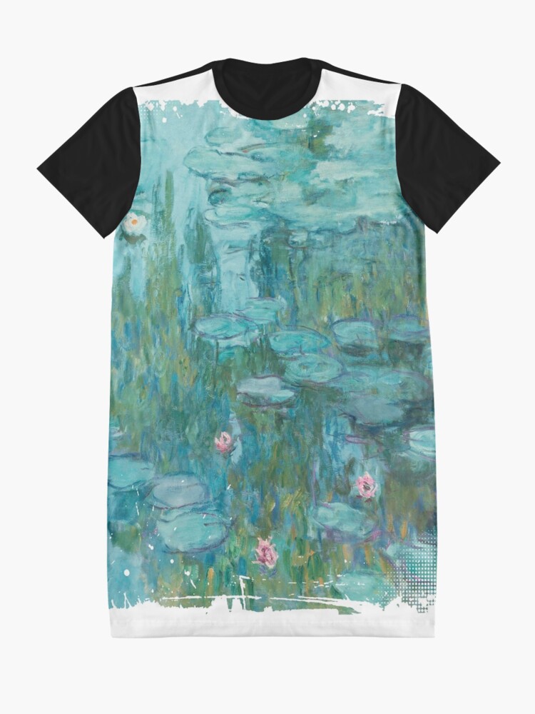 Alternate view of Water Lilies, c. 1915- Claude Monet Graphic T-Shirt Dress
