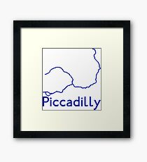 London Underground Piccadilly Line Map Framed Print
