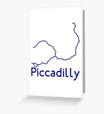 London Underground Piccadilly Line Map Greeting Card