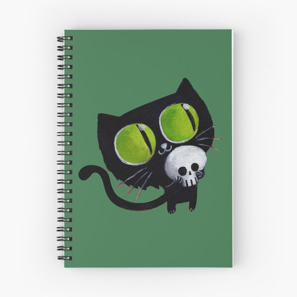 Item preview, Black Halloween Cat with Skull designed and sold by colonelle.