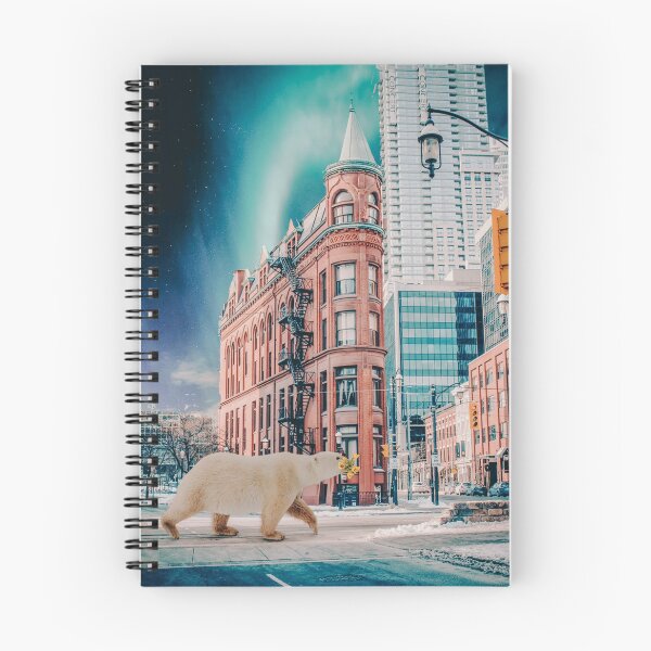 Item preview, Polar bear with flowers in the city designed and sold by UnrealWorld.