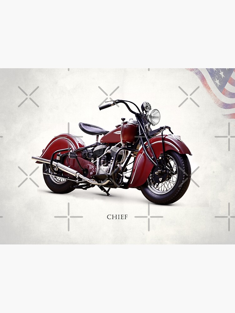 Disover The Vintage Chief Motorcycle Premium Matte Vertical Poster