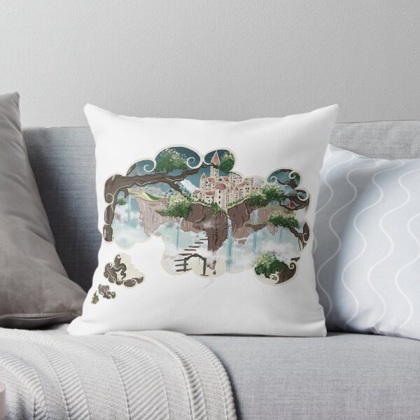 Monde imaginaire 'Les îles flottantes' Coussin