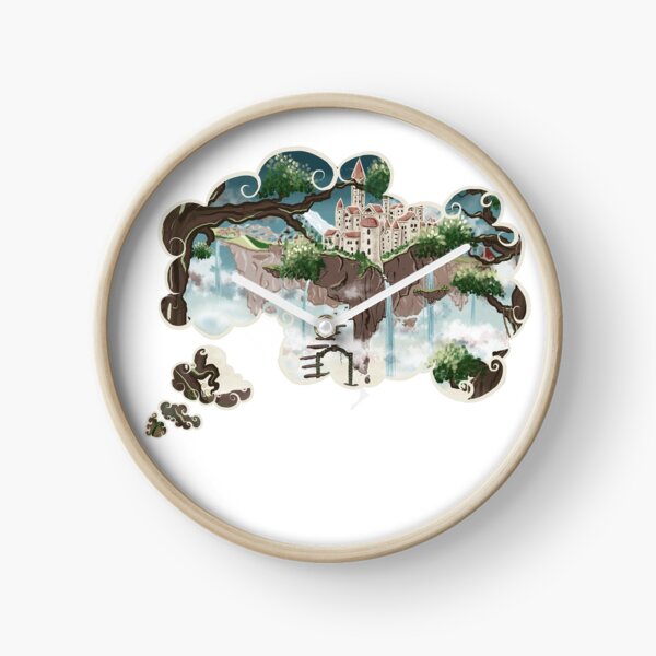 Monde imaginaire 'Les îles flottantes' Horloge