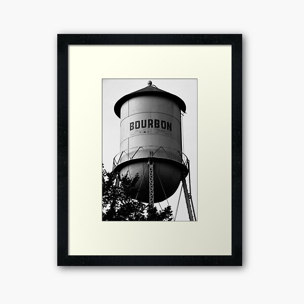 Item preview, Bourbon Whiskey Vintage Water Tower - Black and White Edition designed and sold by Gregory Ballos.
