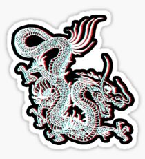 Chinese Dragon Glitch Sticker