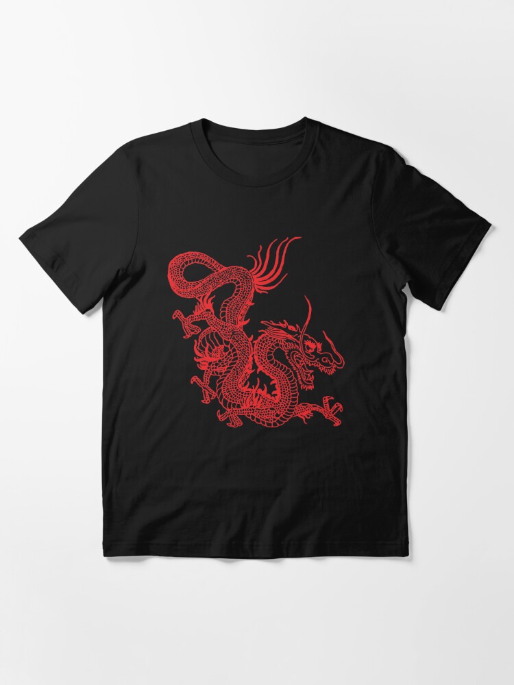 Red chinese dragon store shirt