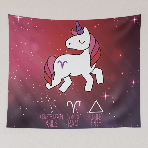 Item preview, Aries Unicorn Zodiac designed and sold by dollmadeinjapan.
