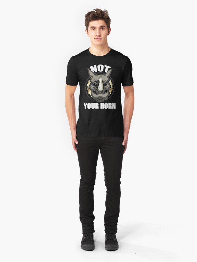 Alternate view of VeganChic ~ Not Your Horn Slim Fit T-Shirt