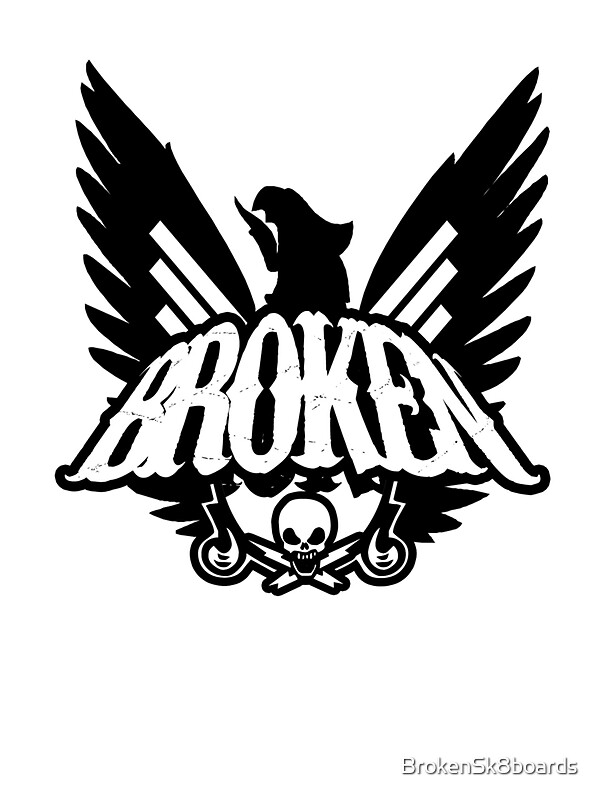  Screaming Eagle Broken Logo  Stickers by BrokenSk8boards 