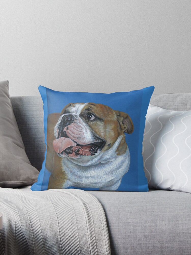 british bulldog pillow