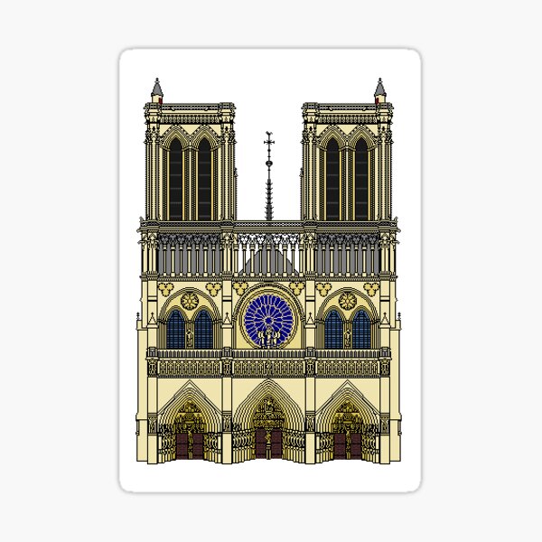 Notre Dame de Paris avant l'incendie Sticker