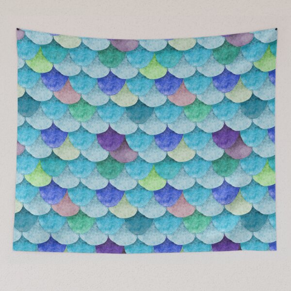 Item preview, Blue scales designed and sold by Gaia Marfurt.