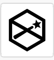 We're Not Wizards White Background Sticker