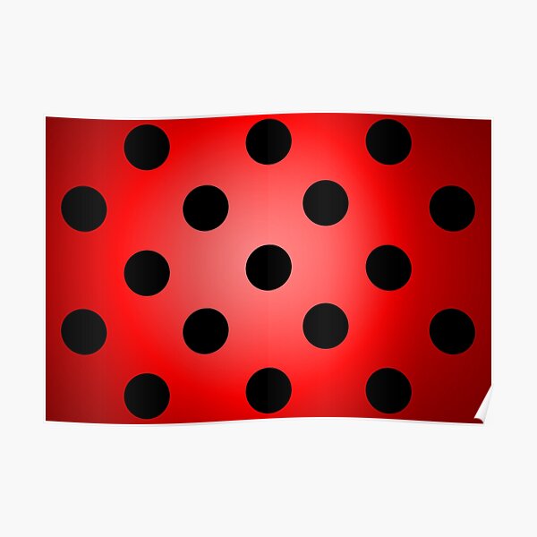 Ladybug Spotted Pattern Poster