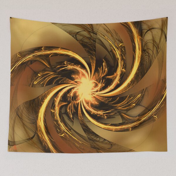 Item preview, Fractal Twisted Glow Yellow designed and sold by miraminerva09.