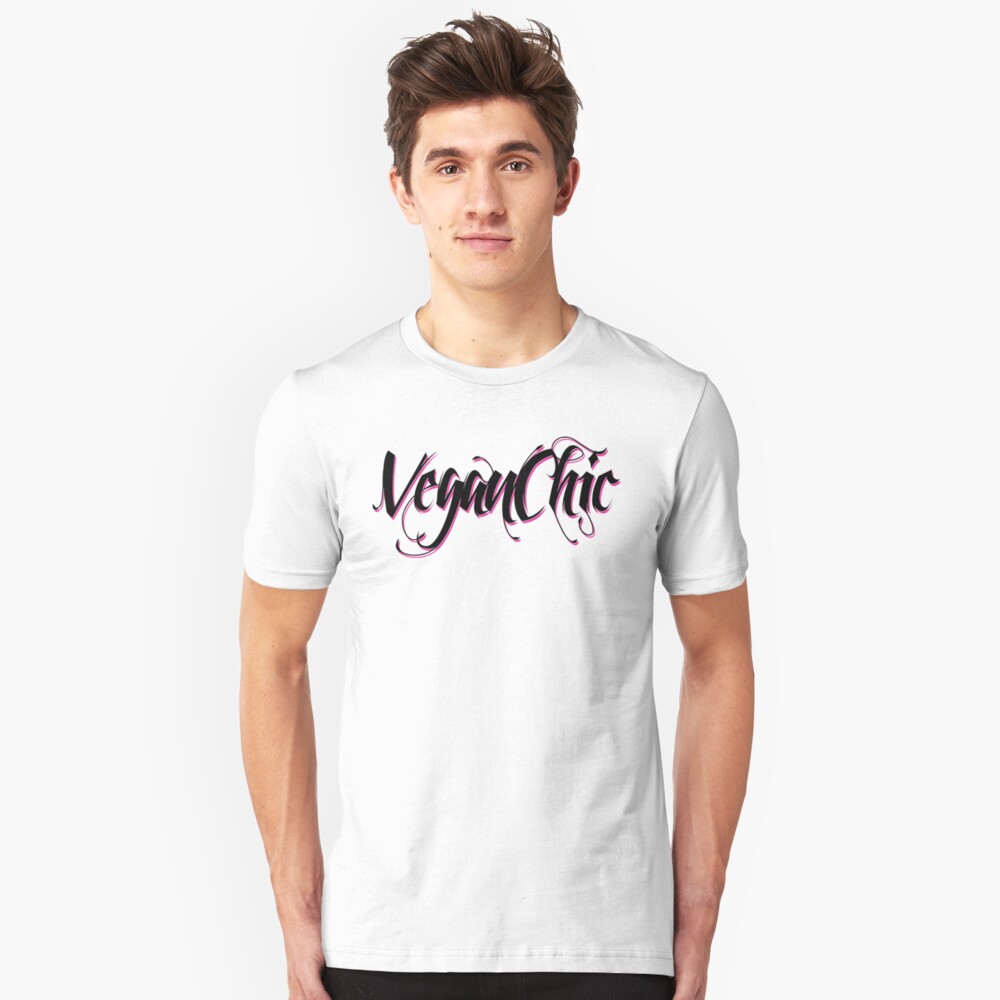 VeganChic ~ Majestic Black Slim Fit T-Shirt