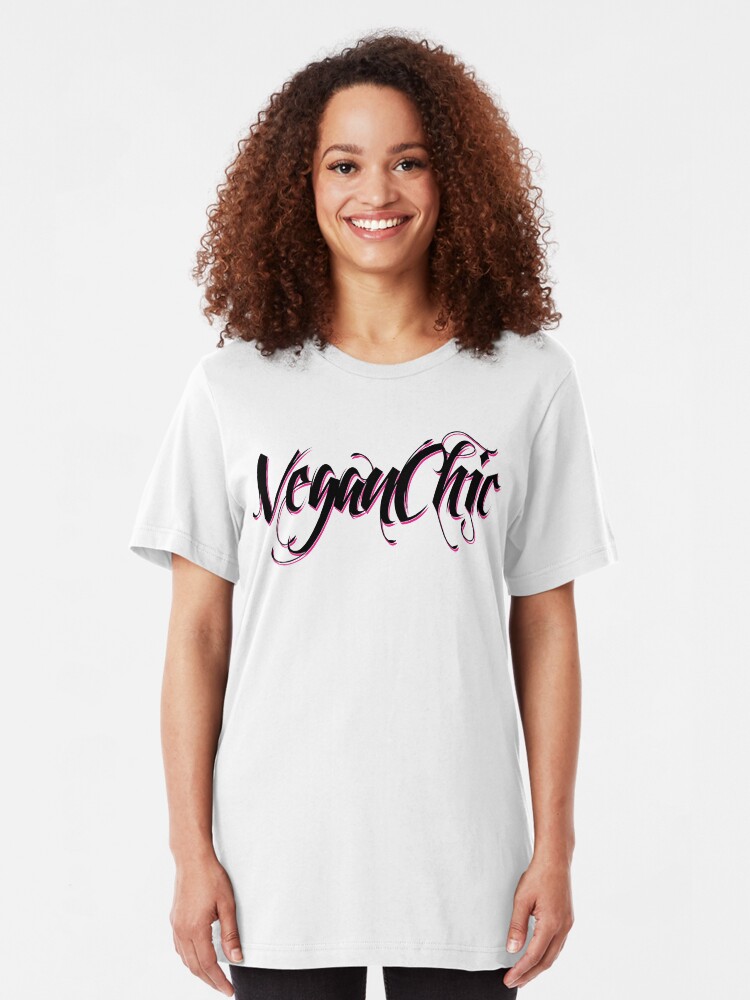 Alternate view of VeganChic ~ Majestic Black Slim Fit T-Shirt