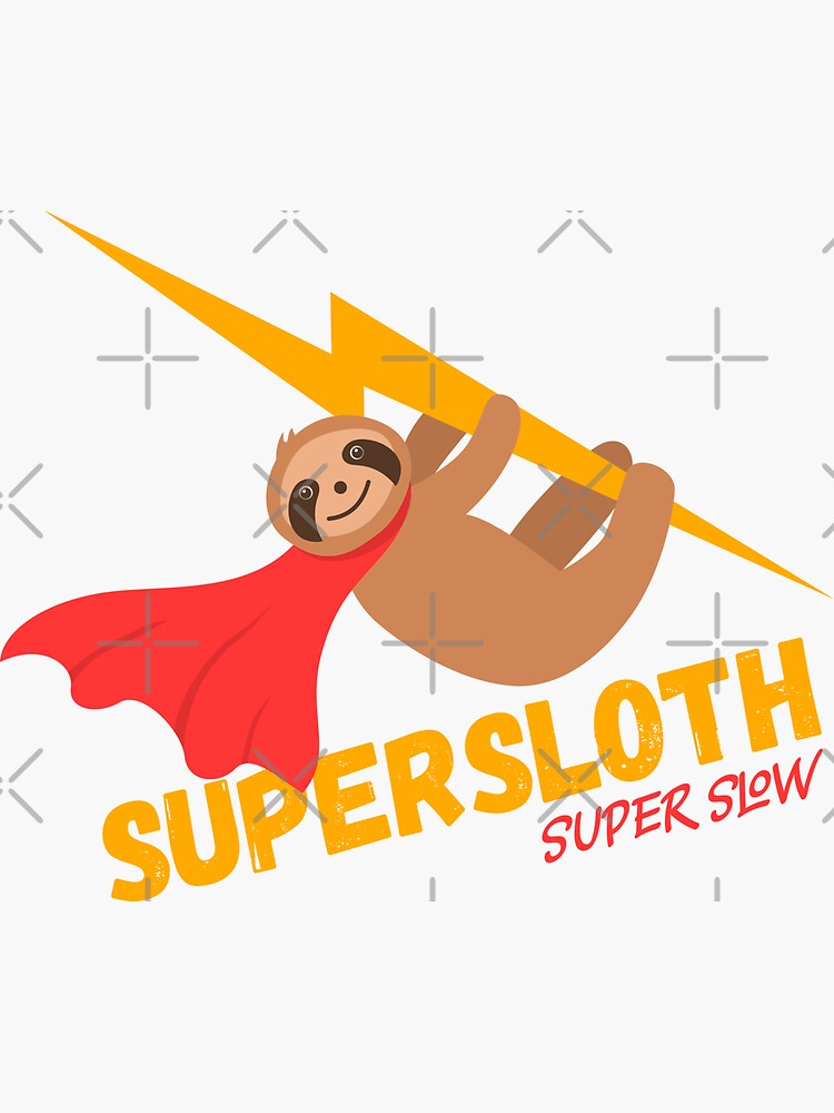 Supersloth Super Slow Funny Cute Sloth Superhero T-Shirt