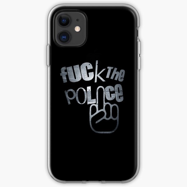 Fuck the police metal finger iPhone Soft Case