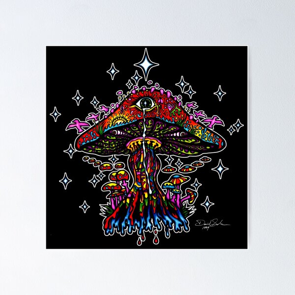 Psychedelic Eye Mushroom Poster