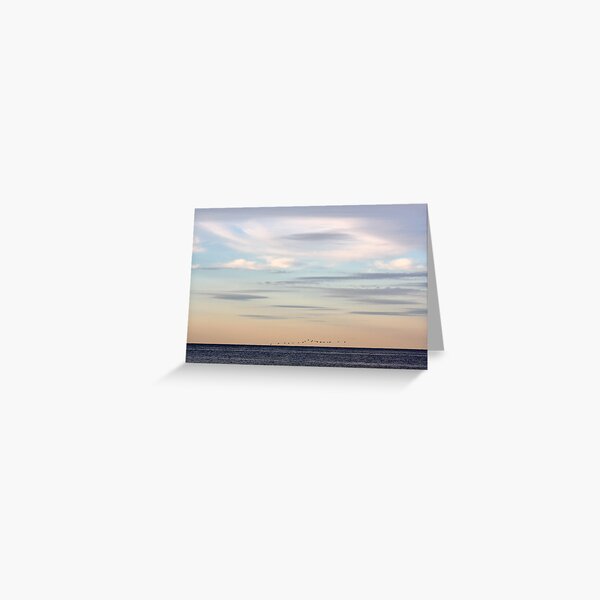 Flying South at Sunset Greeting Card