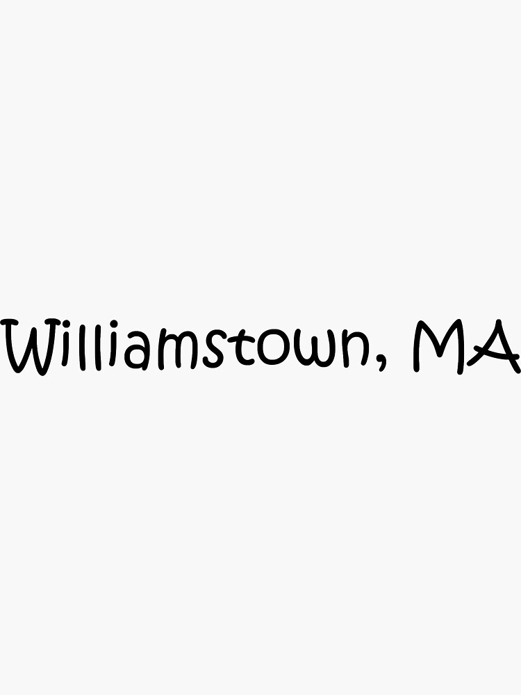 "Williamstown, MA" Sticker by lukaskugler Redbubble