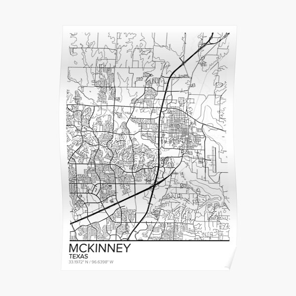 McKinney print McKinney Texas McKinney wall art McKinney map McKinney