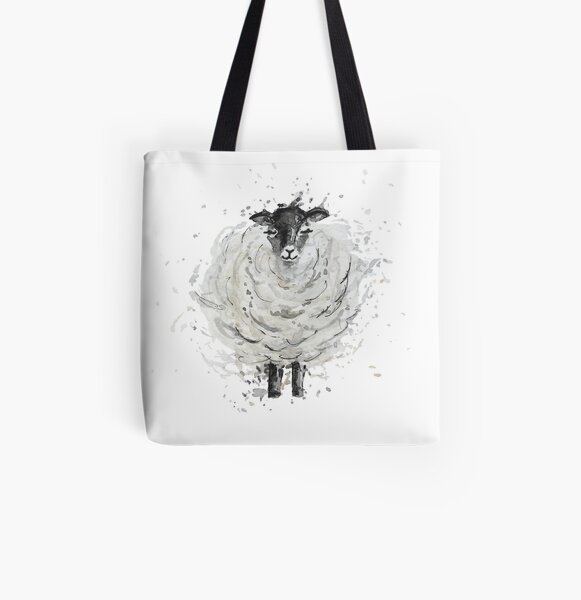 fuzzy lamb tote bag